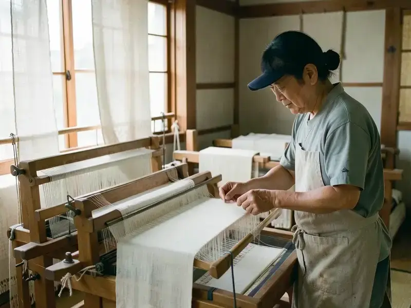 麻の織り元との共同開発